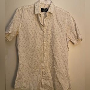white patterned dress shirt